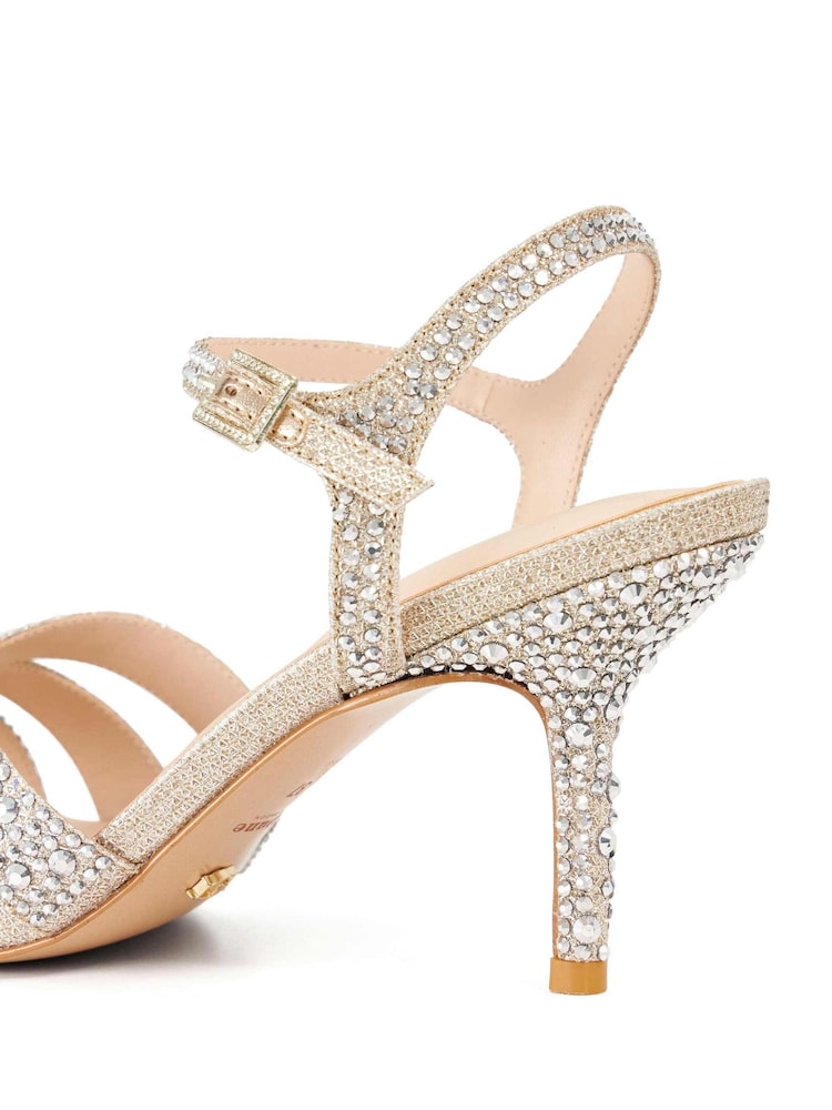 Dune London Metallic Mayven Heeled Sandals - Image 5 of 5