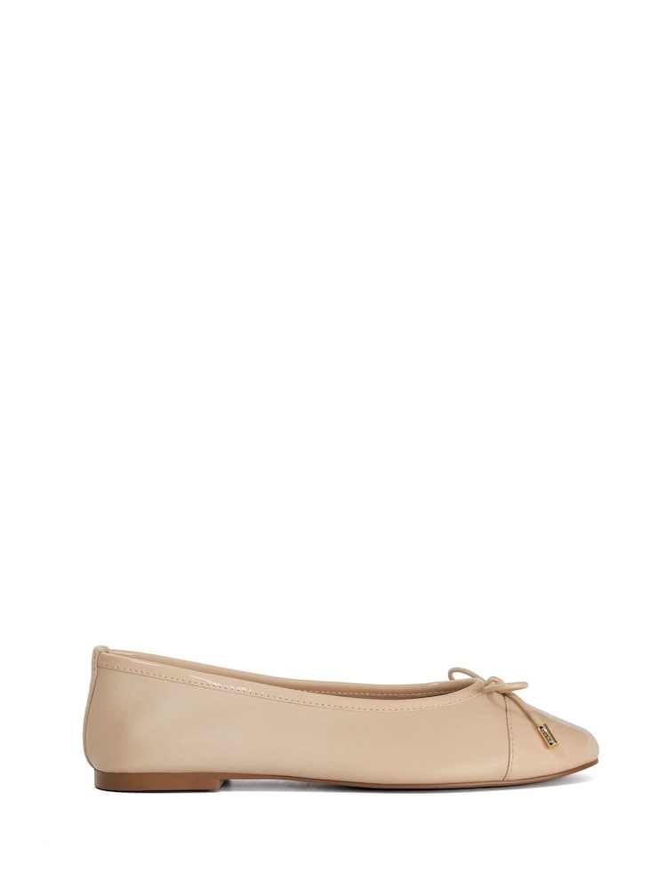 Dune London Cream Haliah Ballet Pumps - Image 1 of 5 Dune London Cream Haliah Ballet Pumps - Image 1 of 5