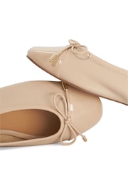კრემი - Dune London Leather Haliah Ballet Pumps - სურათი 6 6-დან