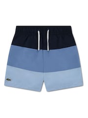 Lacoste Blue Colorblock Swim Shorts - Image 1 of 3