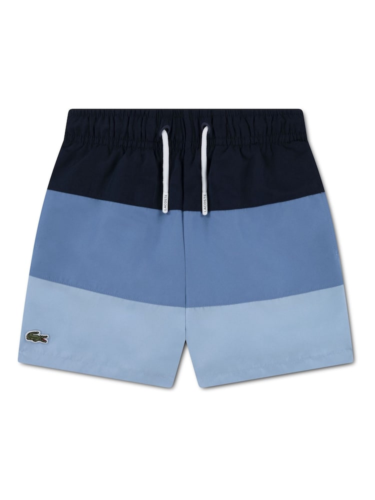Lacoste Blue Colorblock Swim Shorts - Image 1 of 3