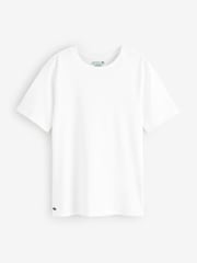 Lacoste White Short Sleeve Under Shirts 2 Pack - Image 3 of 3