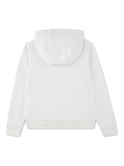 Lacoste White Chain Stitch Pullover Hoodie - Image 2 of 4
