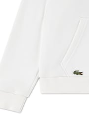 Lacoste White Chain Stitch Pullover Hoodie - Image 4 of 4