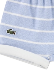 Lacoste White Croc Effect Graphic T-Shirt and Short Set - Image 3 of 5