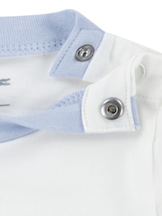 Lacoste White Croc Effect Graphic T-Shirt and Short Set - Image 5 of 5