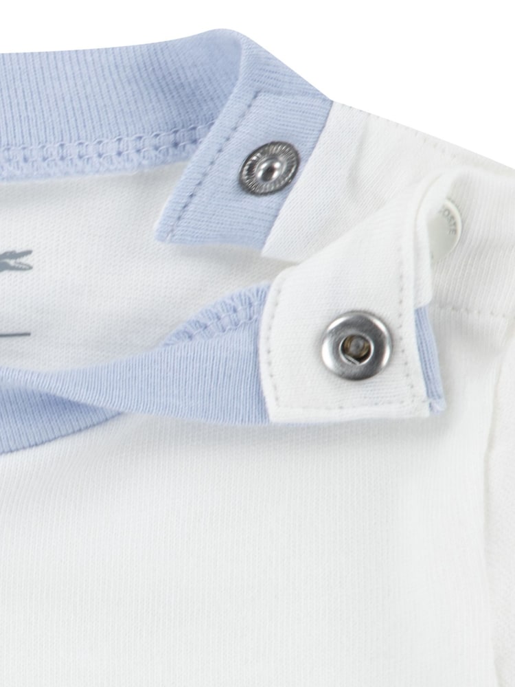 Lacoste White Croc Effect Graphic T-Shirt and Short Set - Image 5 of 5