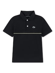 Lacoste Black Sport Tape Polo Shirt - Image 1 of 4