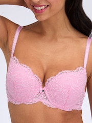Boux Avenue Bubblegum Pink DD+ Pad Balcony Billie Lace Padded Balcony Bra - Image 5 of 5
