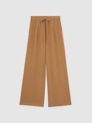Reiss Maria Matte-Silk Wide-Leg Trousers - Imaginea 2 din 7