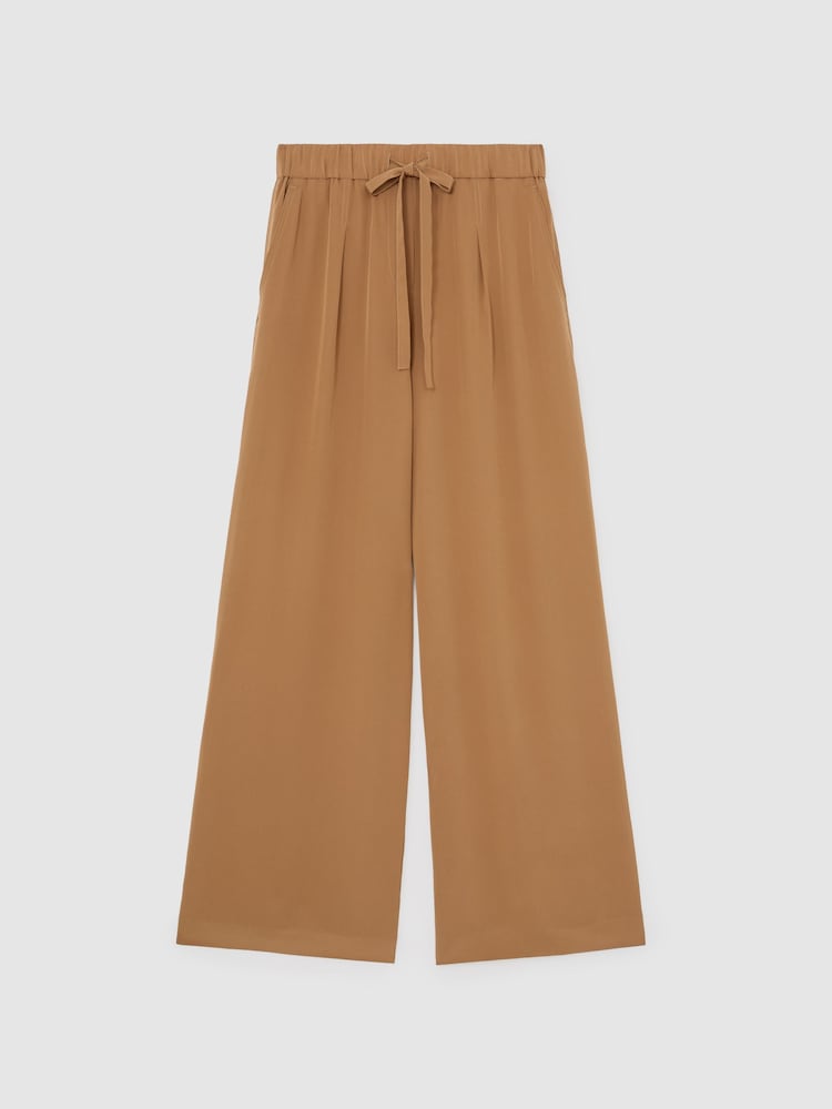 Reiss Maria Matte-Silk Wide-Leg Trousers - Imaginea 2 din 7