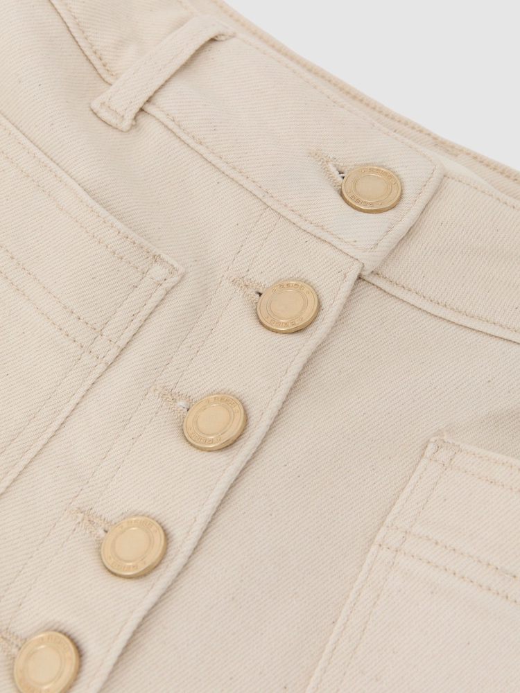 Reiss Cali Patch-Pocket Button Flared Jeans - Bild 7 von 7