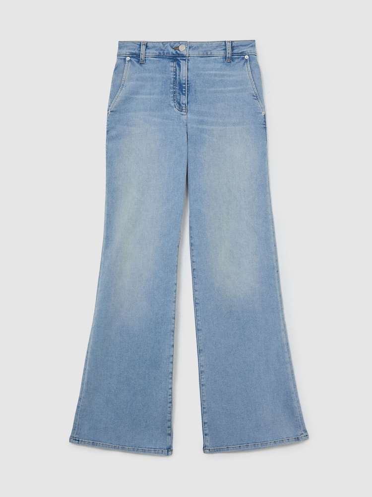 Albastru deschis - Reiss Addie Wide-Leg Jeans - Imaginea 2 din 7 Albastru deschis - Reiss Addie Wide-Leg Jeans - Imaginea 2 din 7