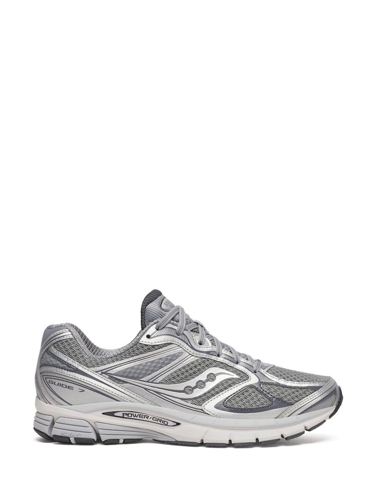 Saucony Silver ProGrid Guide 7 Trainers - Image 1 of 6 Saucony Silver ProGrid Guide 7 Trainers - Image 1 of 6