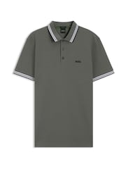 BOSS Green Regular Fit Paddy Tipped Collar Polo Shirt - Image 1 of 1