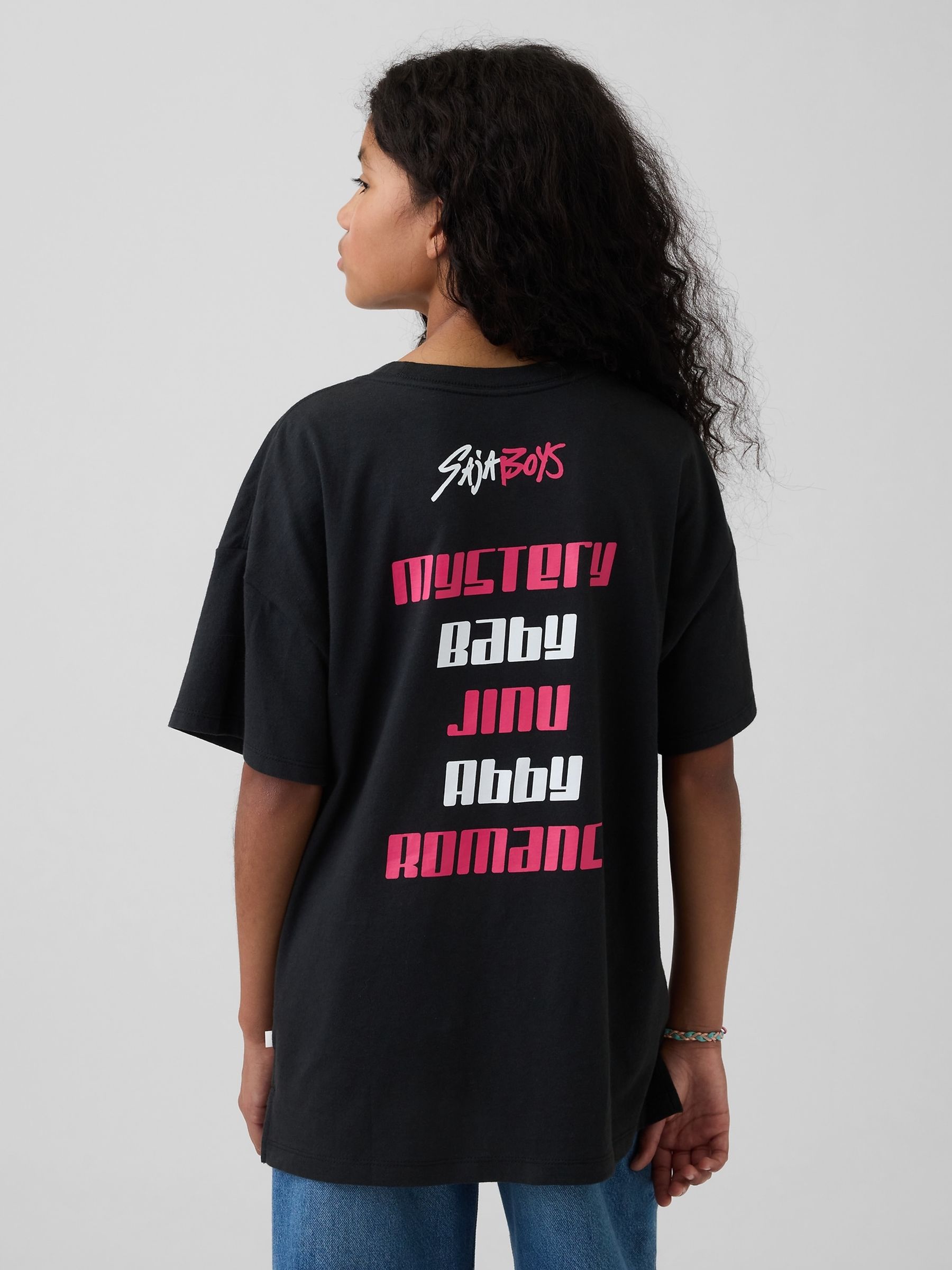 Buy Gap Black K-Pop Demon Hunters Graphic Oversized T-Shirt (4