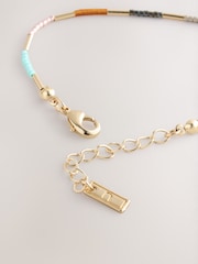 Gold Tone Pearl Effect Beaded Anklet - Image 3 of 3