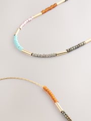 Золотистый цвет - Ожерелье с бусинами - Изображение 2 3