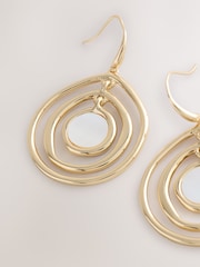 Gold Tone Pearl Effect Earrings - Image 5 of 6