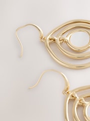 Gold Tone Pearl Effect Earrings - Image 6 of 6