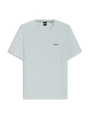 BOSS Blue Short Sleeve Logo Waffle T-Shirt - Image 1 of 1
