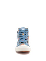 Rocket Dog Blue Jazzin Hi Romeo Cotton Trainer - Image 4 of 6