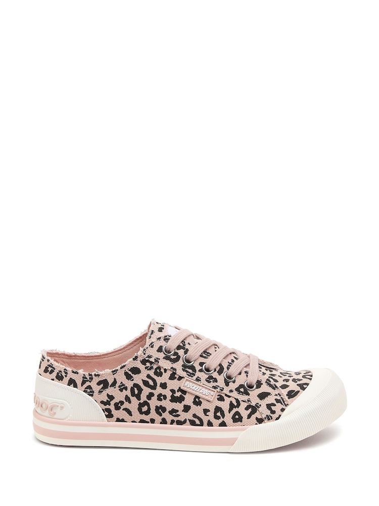 Rocket Dog Pink Jazzin Leon Cotton Trainer - Image 2 of 7