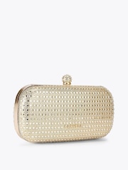 Carvela Gold Cecilia Hard Clutch Bag - Image 3 of 5