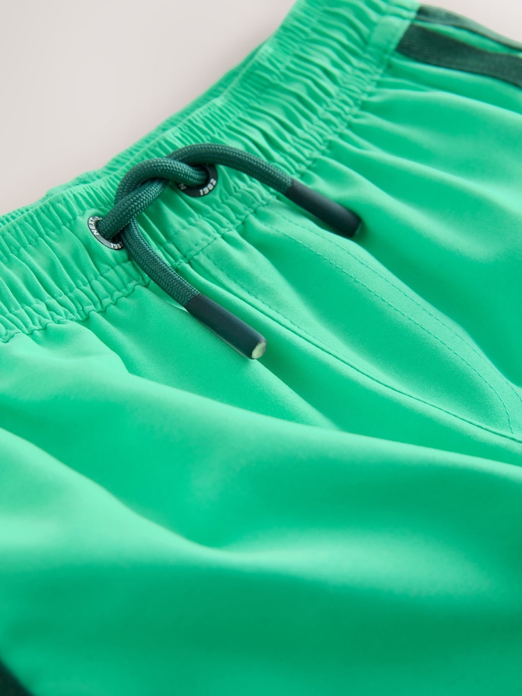 Green Side Stripe Swim Shorts (3-16yrs) - Image 4 of 4 Green Side Stripe Swim Shorts (3-16yrs) - Image 4 of 4