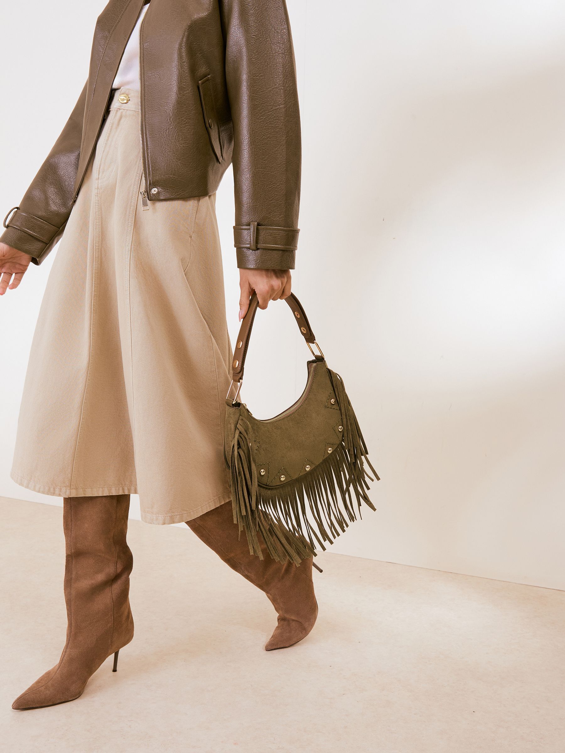 Buy Friends Like These Khaki Green Adjustable Strap Shoulder Bag