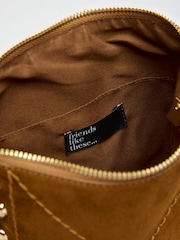 Friends Like These Tan Brown Fringe Studded Cross-Body Bag - Image 7 of 7