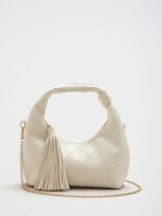 Friends Like These Cream Weave Grab Handle Clutch - Image 5 of 8