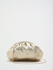 Friends Like These Gold Weave Pouch Clutch Bag - Image 4 of 7