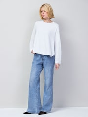 Ro&Zo White High Low Hem T-Shirt - Image 2 of 4