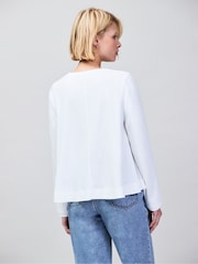 Ro&Zo White High Low Hem T-Shirt - Image 4 of 4