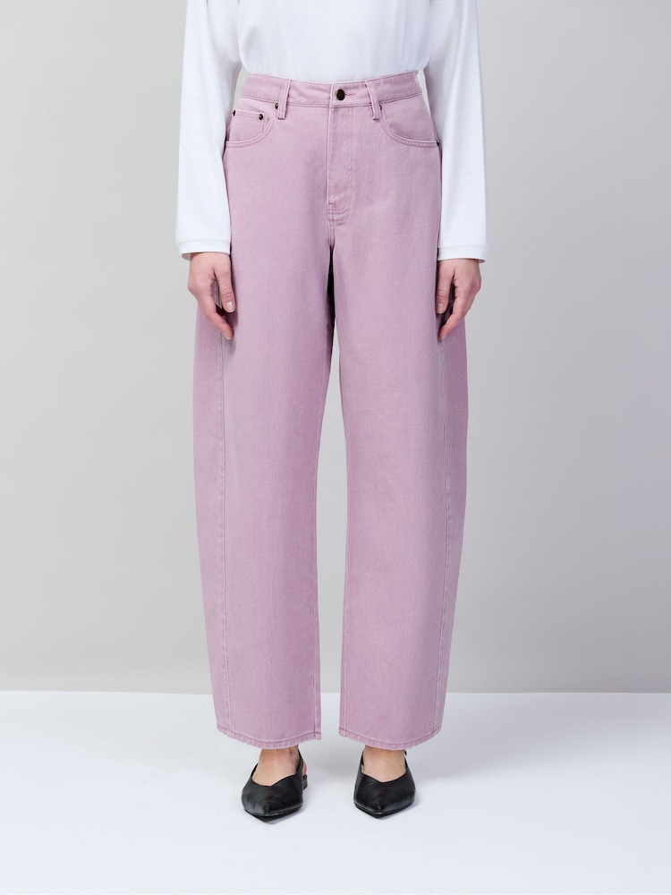 Ro&Zo Pink Petite Barrel Leg Jeans - Image 2 of 5