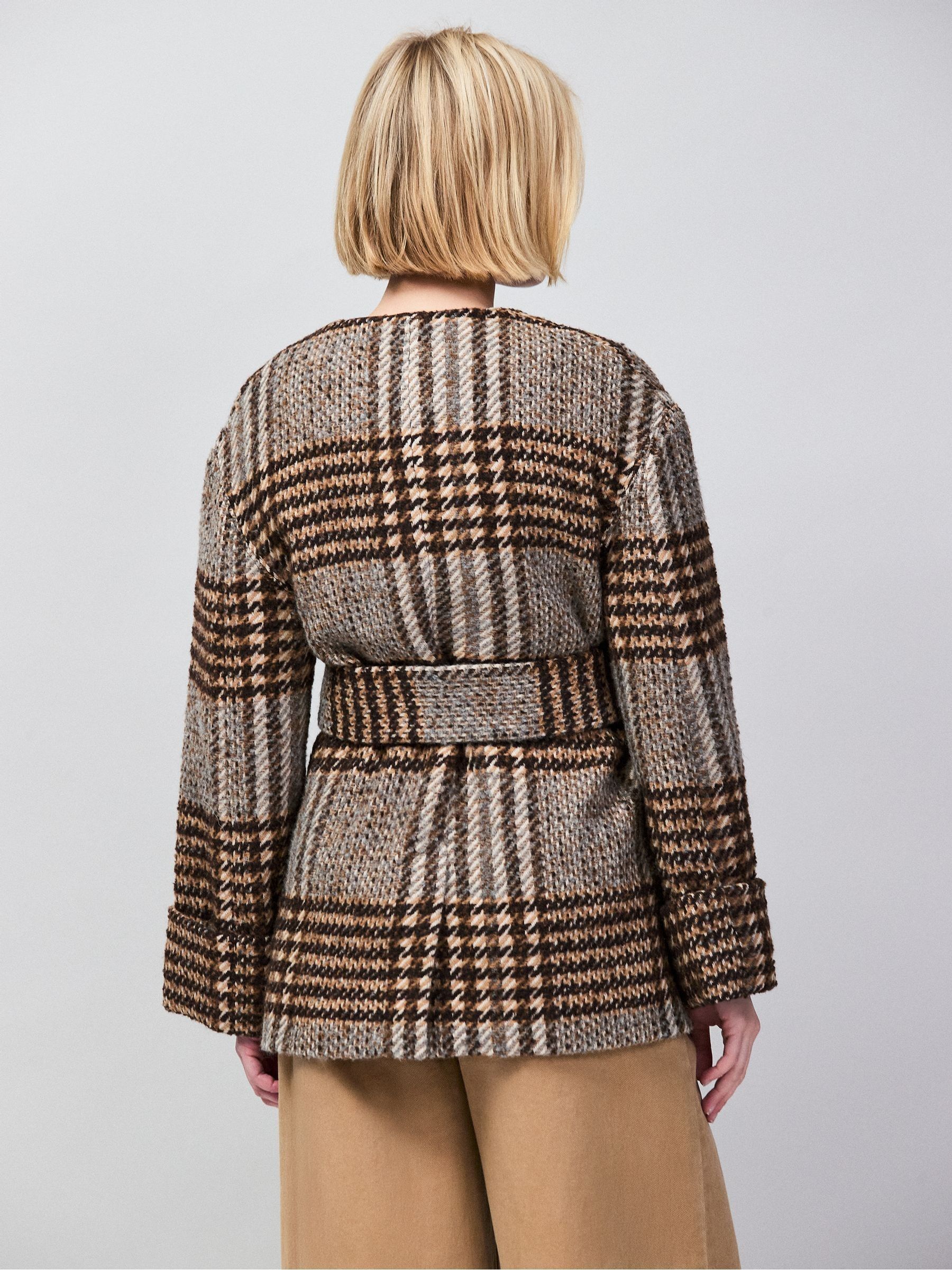 Buy Ro&Zo Brown Heritage Check Belted Jacket from Next USA
