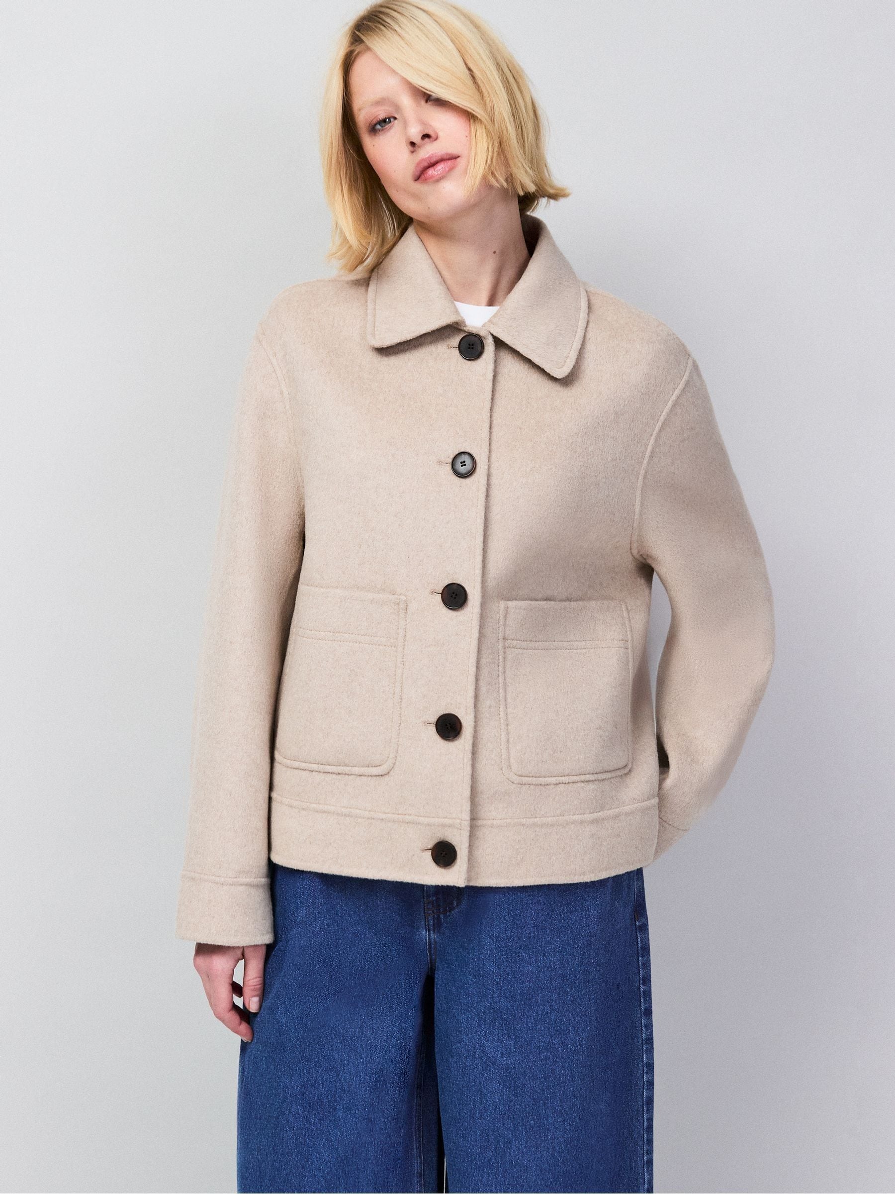 Buy Ro&Zo Natural Wool Blend Double Faced Jacket from Next USA