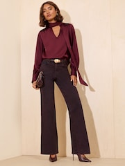 Friends Like These Vintage Berry Everyday Wide Leg Jeans - Image 2 of 5