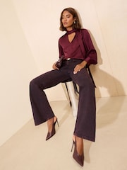 Friends Like These Vintage Berry Everyday Wide Leg Jeans - Image 4 of 5