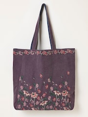FatFace Navy Floral Reversible Tote Bag - Image 1 of 3