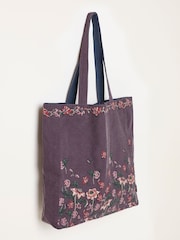 FatFace Navy Floral Reversible Tote Bag - Image 3 of 3