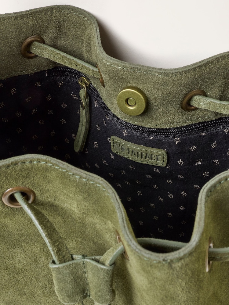 Зелений - FatFace 100% Suede Bucket Bag - Image 3 of 3 Зелений - FatFace 100% Suede Bucket Bag - Image 3 of 3