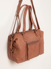 FatFace Chestnut Brown Leather Shoulder Bag - Image 3 of 3