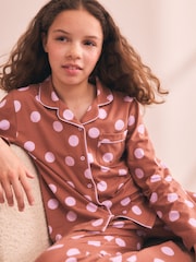 Choklad Brun - 1 Pack Knapphål genom pyjamasen (3-16år) - Bild 4 av 4
