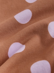 Chocolate Brown 1 Pack Button through Pyjamas (3-16yrs) - Image 8 of 8