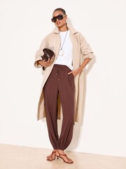 Lipsy Touch of Linen Balloon Leg Trousers - 图片1 / 5