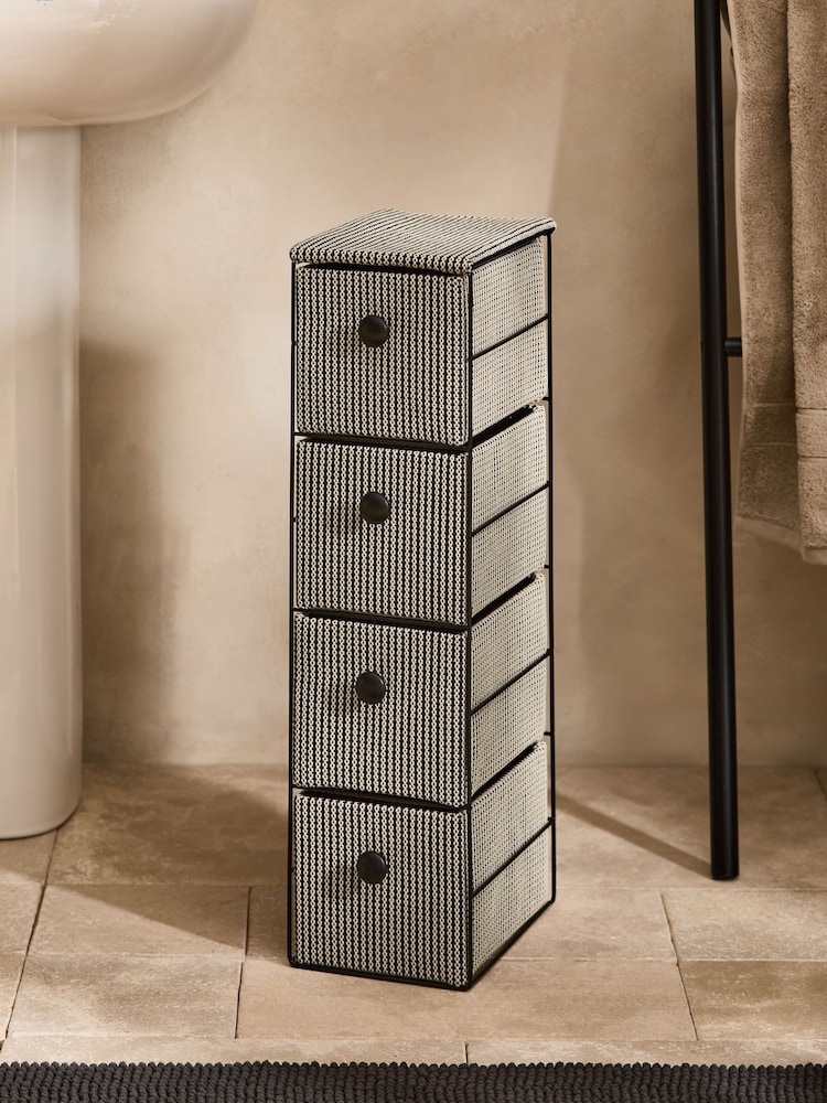 Monochrome Woven Slim Storage Drawers - Image 1 of 5 Monochrome Woven Slim Storage Drawers - Image 1 of 5