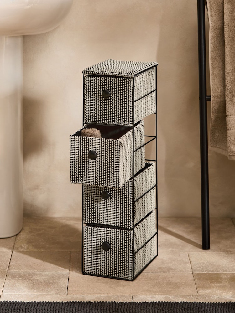 Monochrome Woven Slim Storage Drawers - Image 2 of 5 Monochrome Woven Slim Storage Drawers - Image 2 of 5
