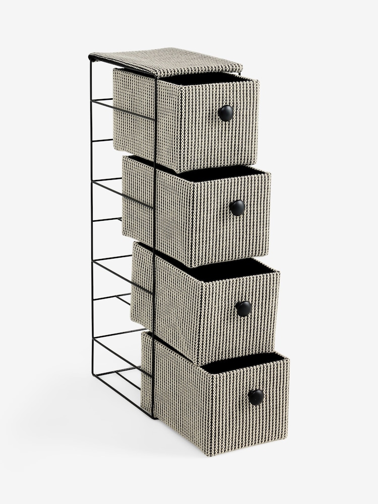 Monochrome Woven Slim Storage Drawers - Image 5 of 5 Monochrome Woven Slim Storage Drawers - Image 5 of 5